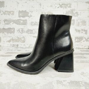 NEW BP Loren Black Leather Pointed Toe Ankle Booties H607